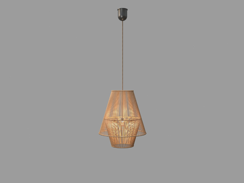 Chinese-style bamboo chandelier rattan chandelier