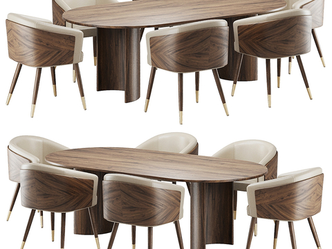 Nordic Dining Table and Chair Oval Dining Table