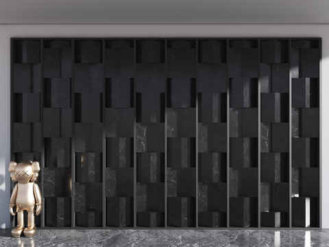 Modern marble Wall modeling wall three-dimensional wall