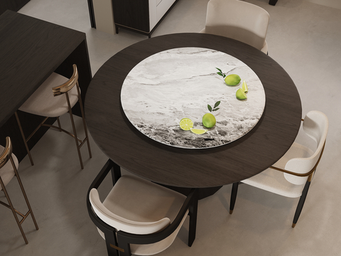 Modern Dining Table and Chair Round Dining Table