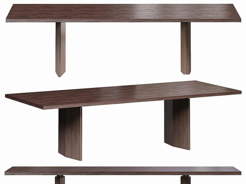 Minotti solid wood dining table