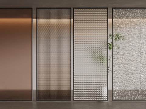 Glass brick partition gradient partition wire glass partition