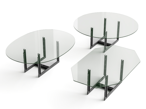 Cassina modern glass dining table round dining table