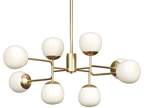 Modern multi-head chandelier