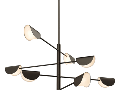 Modern multi-head chandelier