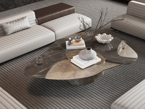 Modern marble coffee table