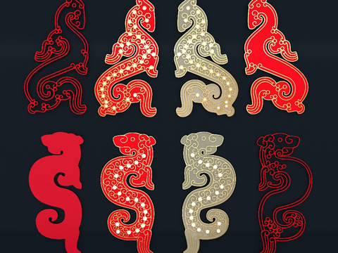 Dragon Pattern Icon Auspicious Pattern Totem Wall Decoration