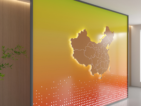 Map Wall modeling wall decorative wall