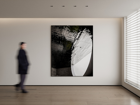 Modern Decorative Painting Black and White Hanging Painting