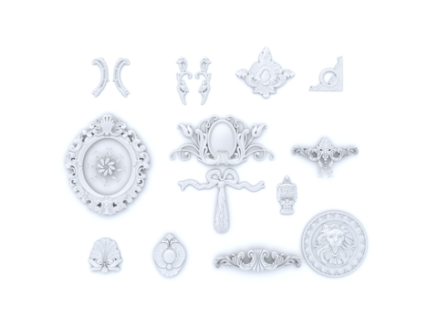 European-style relief engraved components