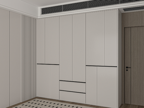 Modern minimalist wardrobe