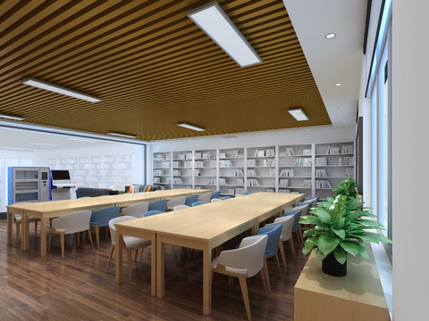 modern library reading room