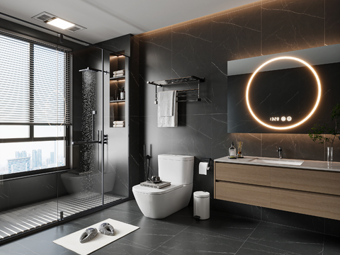 Advanced gray toilet bathroom