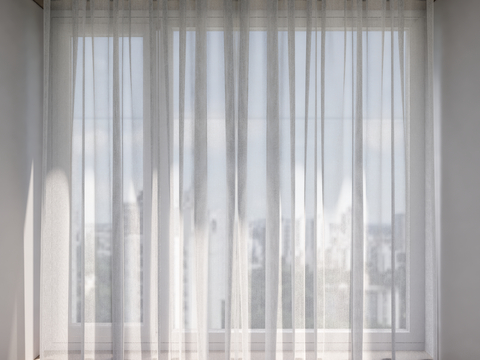 Modern Curtain Gauze Curtain Shangri-La Curtain