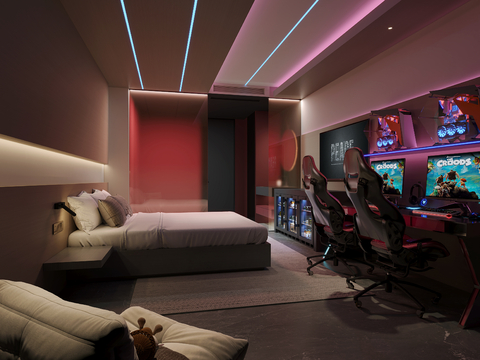 Modern Internet Cafe E-Sports Hotel Single Room