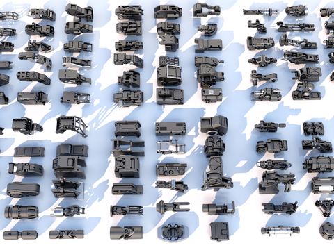 Hard surface mechanical parts combination of mechanical parts