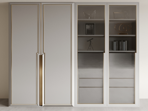 Affordable Luxury Style Wardrobe Decorative Cabinet Integrated