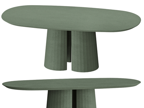 Forma & Cemento Simple Dining Table Oval Dining Table