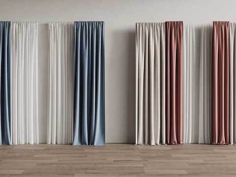 Modern Curtain Gauze Curtain Double Open Curtain