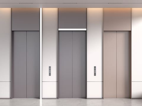 Modern elevator hall