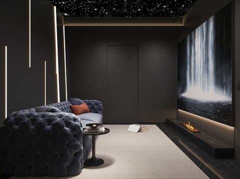 modern audio-visual room home theater video room