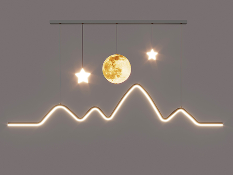 Modern Chandelier Moon Chandelier Art Chandelier