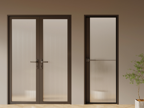 Modern bathroom door glass single door glass door double door