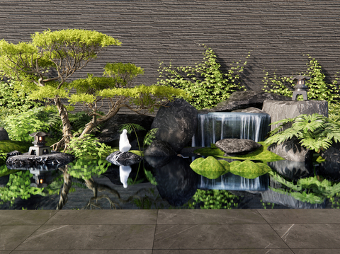 New Chinese-style rockery waterscape fountain