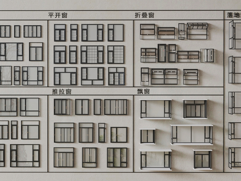 Modern casement window, floor-to-ceiling window, folding window, bay window, balcony window