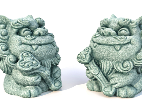 Cute Statue Stone Lion Statue Ruyi Sculpture