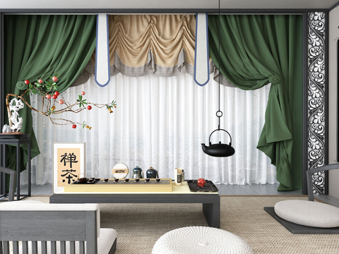 New Chinese Curtain Curtain Head