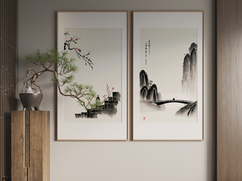 New Chinese Ink Painting Landscape Painting Decorative Painting