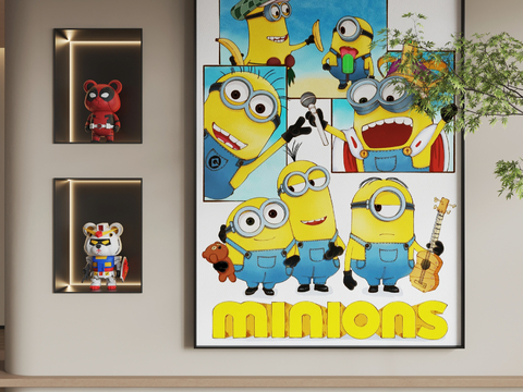 Modern Cartoon Hanging Paintings Animation Hanging Paintings Minions Hanging Paintings