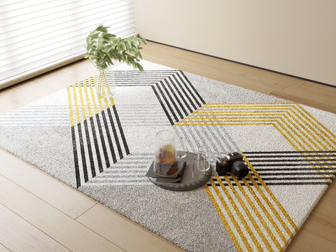 Striped Carpet Square Blanket