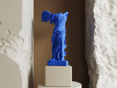 Klein Blue Art Abstract Sculpture Angel Sculpture