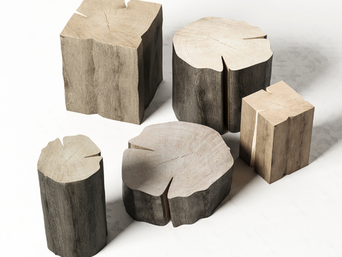 Log Stool Low Stool Square Stool Sitting Stool