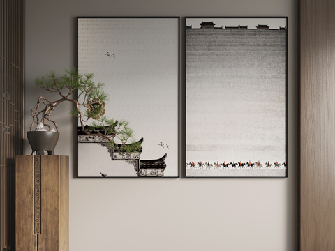 New Chinese Ink Painting Architectural Painting Decorative Painting