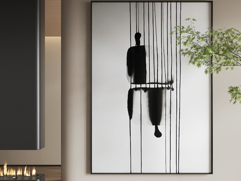 Decorative Painting Black and White Painting Abstract Painting Hanging Painting