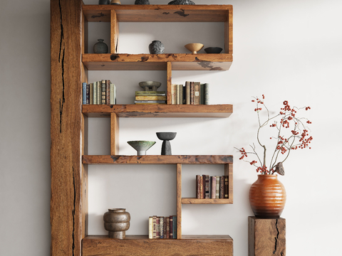 Old Wood Bookshelf