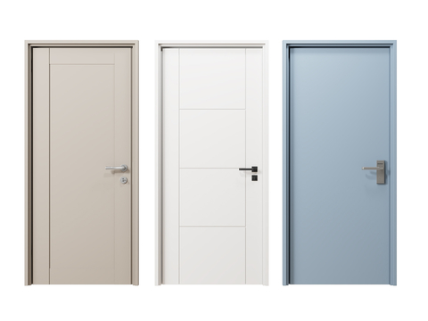 Single door swing door bedroom door door paint door