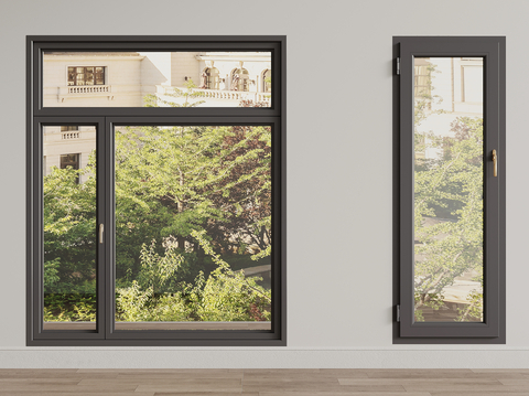 Aluminum alloy windows Single open window casement windows Floor-to-ceiling windows