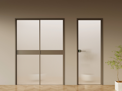 Modern glass door bathroom door sliding door Changhong glass door sliding door