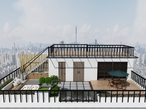 Modern Balcony Terrace Roof Garden