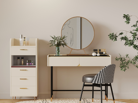 Cream Style Dressing Table Locker