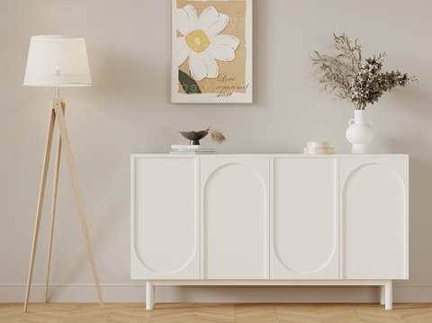 Cream Style Entrance Cabinet Side Cabinet