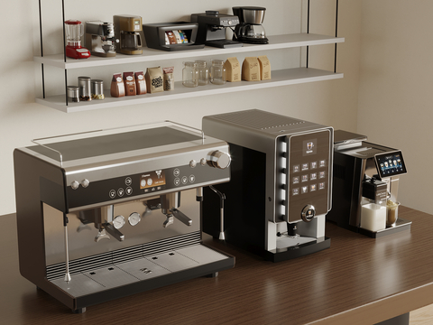 Kitchen appliances Coffee machine Straight drink machine Coffee bean ornaments