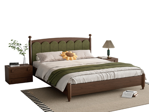 Middle Style Double Bed