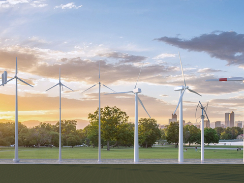 Modern natural windmill electric windmill