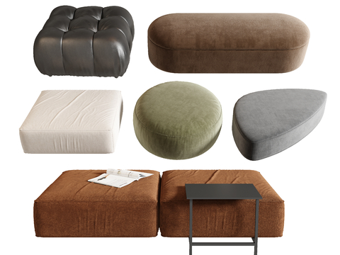 Modern Sofa Stool Bench Round Stool