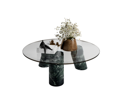 Round coffee table glass coffee table